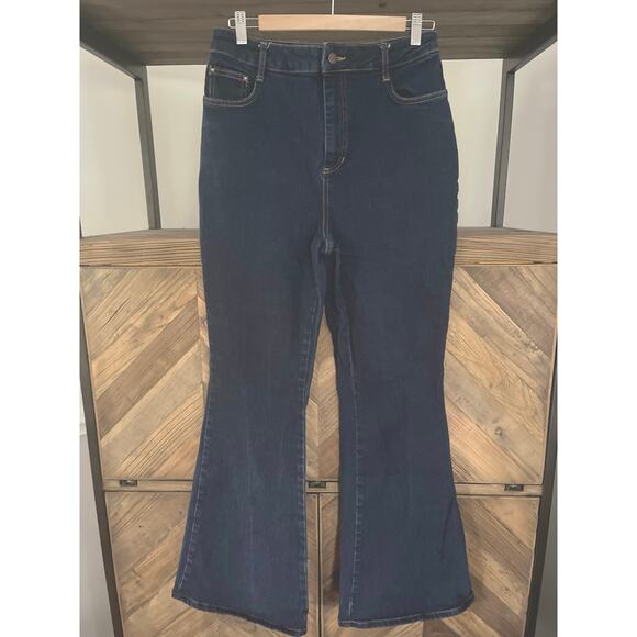 Boden Dark Blue Denim Flare Jeans Sz 8R (US) - Picture 1 of 5